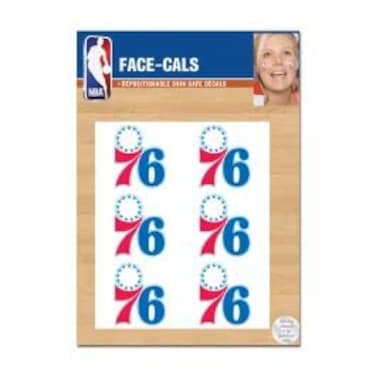 Wincraft NBA Philadelphia 76ers Face Tattoos, Team Colors, One Size