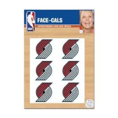 Wincraft NBA Portland Trail Blazers Face Tattoos, Team Colors, One Size