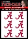 Wincraft NCAA Alabama Crimson Tide Face Tattoos, Team Colors, One Size