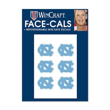 Wincraft NCAA North Carolina Tar Heels Face Tattoos, Team Colors, One Size