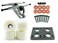 180mm Polished Trucks 70mm Wheels Combo (Solid White)