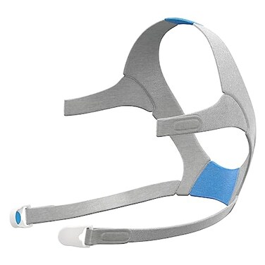 ResMed AirFit/AirTouch F20 Headgear - Replacement CPAP Headgear - Frame System &amp; Full Face Cushion Not Included - Premium CPAP Accessories - Large, Blue