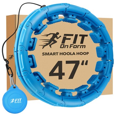 Infinity Weighted Hula Fit Hoop for Adult Weight Loss, 2 in 1 Smart Fitness Exercise Hoop for Women Abs Workout, Fit on Form 24/28/32 Detachable Knots