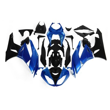 STLPRO Plastic Blue Black Fairing Compatible for Kawasaki 2010 2011 2012 ZX6R ZX636R 10 11 zx-6r 636 2009 12 ZX-6R ABS Fairing Kit Motorcycle Injection Bodyframe