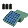 CM Pack of 50 Billiard Cue Tips Glue-on Pool Tips Replacement Kit 10mm Pool Stick Tips with Cue Tip Rubber Protector Cover for Pool Cues and Snooker-Blue