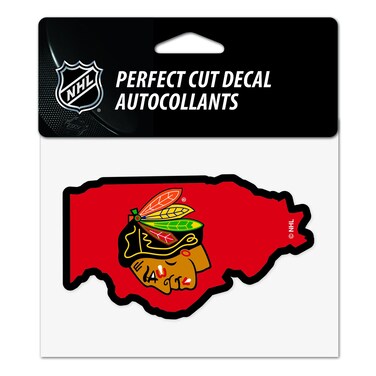WinCraft Chicago Blackhawks 4"x5" Perfect Cut State Decal