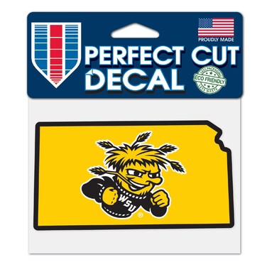 Wichita State Shockers NCAA 4"x5" Perfect Cut State Decal