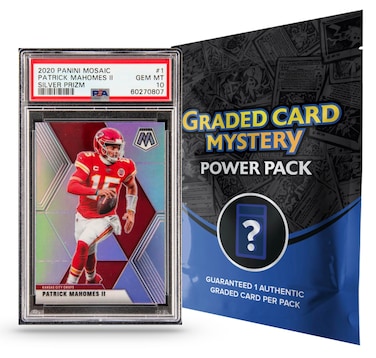 PSA Football Graded Card Mystery Pack +   PSA Graded Football Card + 1 Sealed Pack of Football Cards   Grade 8+ Guaranteed   Contains One Graded Vintage, Rookie, Legend or Current Star   by Zoo Packs