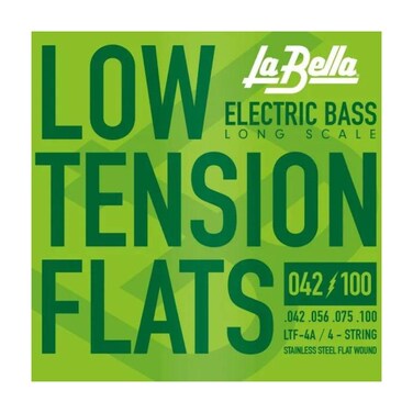 La Bella LTF-4A Low Tension Flats Long Scale Stainless Steel Flat Wound Bass String