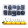 300PCS Small High-Carbon Steel Barbed Fishing Hooks with Holes, 10 Specifications of Fishing Hooks, Portable Boxed Hooks, Powerful Hooks That Can Adapt to Various Fishing Environments