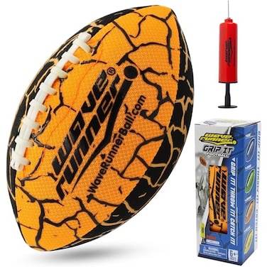 Wave Runner Grip It Waterproof Football- Size 9.25 Inches with Sure-Grip Technology   Let's Play Football in The Water! (Random Color) (1 Pack)