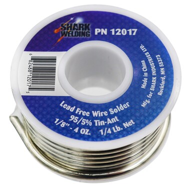 Shark 12017 Industries Wire Solder-1/8 95/5% -1/4 Lb Spool