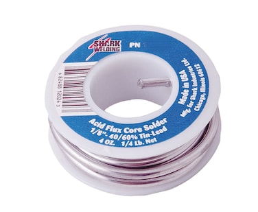 Shark 12025 Industries Acid Flux Core Solder 1/8" Commercial-1 Lb Spool