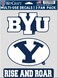 WinCraft NCAA Brigham Young University BYU Cougars Multi-Use Decal 3 Fan Pack, Team Colors, 5.5" x 7.75" Inch Sheet