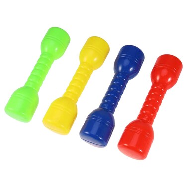 LIOOBO 4 Pcs Kids Plastic Hand Dumbbells Home Gym Exercise Barbell Children Exercise Fitness Sport Toy for Home Use (Random Color)