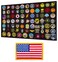 Tactical Patch Display Panel Holder Board for Military Army Combat Morale Uniform Hook and Loop Emblems, 43 Inches x 27.5 Inches (Large), with 1 Flag Patch Included