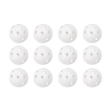 Champion Sports 9" Hollow Plastic Baseballs - Athletic Baseball Equipment - Practice Baseballs Plastic Hollow - Regulation Size Balls - Fun for All Ages - Lightweight/Durable - Pack of 12