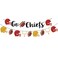 Go Chiefs Football Glitter Banner Party Decorations, Chiefs Football Party Banner Super Football Touchdown Game Day Chiefs Banner Decorations
