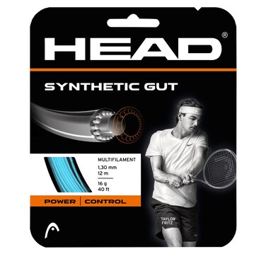 HEAD Synthetic Gut Tennis String Full Set, 17 Gauge, Blue, 40 Foot Length