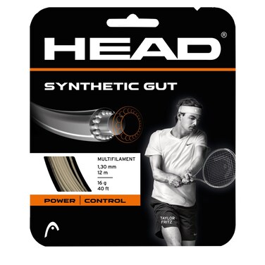 HEAD Synthetic Gut Tennis String Full Set, 17 Gauge, Gold, 40 Foot Length