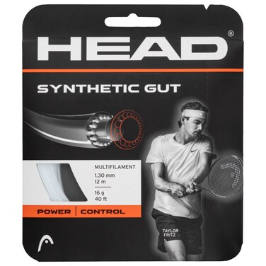 HEAD Synthetic Gut Tennis String Full Set, 17 Gauge, White, 40 Foot Length