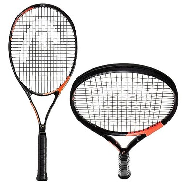 HEAD Ti. Radical Elite Tennis Racket - Pre-Strung Light Balance 27 Inch Racquet, Gray/Orange