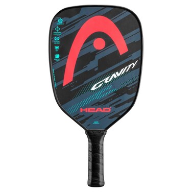 HEAD Graphite Pickleball Paddle - Gravity Paddle with Sweetspot Power Core &amp; Comfort Grip - Teal/Crimson