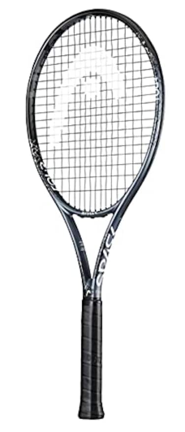HEAD Metallix Spark Tour Stealth Tennis Racket - Pre-Strung Adult Tennis Racquet for Control