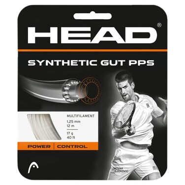 HEAD Synthetic Gut PPS Multifilament Tennis Racket String Set - White, 18 Gauge Racquet String