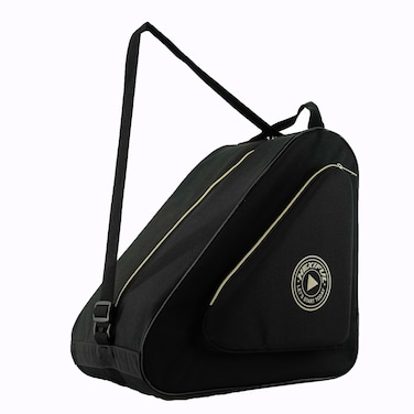 HEXIFUL Skate Bag to Carry Ice Skates, Inline Skates, Roller Skates and Quad Skates for Both Kids and Adults (Black/Gold)
