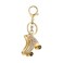 Skates Rhinestone Keychain,Shoe Gold Sparkling Charm Keyring Pendant (Gold)