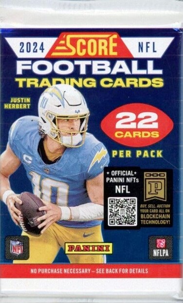 2024 Score Football EXCLUSIVE Factory Sealed Blaster Pack with 22 Brand New Cards Including (5) ROOKIES! Look for Rookies &amp; Autos of Jayden Daniels, Box Nix, Malik Nabers, Marvin Harrison Jr &amp; More
