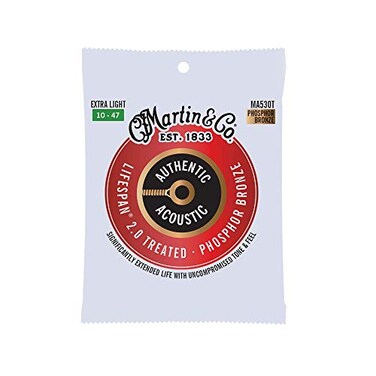 Martin Authentic Acoustic Guitar Strings - Lifespan 2.0 Treated
