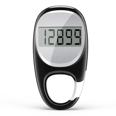 Simple Pedometer for Walking, Accurate Step Tracker with Carabiner, 3D Step Counter for Men Women Kids Seniors