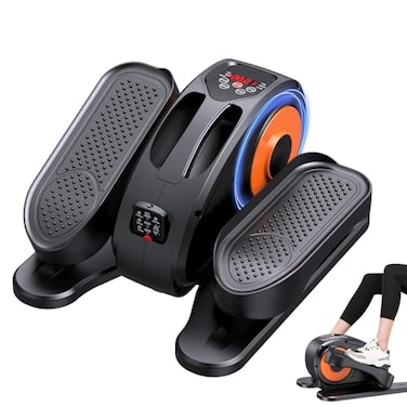 GUGTTR Under Desk Elliptical, Electric Seated Pedal Exerciser, Quiet &amp; Compact Mini Ellipse Leg Exerciser with Display Monitor, Remote Control,12 Adjustable Speeds, Elliptical Machine for Home
