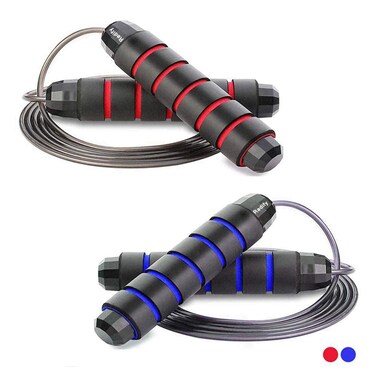 Redify Jump Rope,Jump Ropes for Fitness for Women Men and Kids,Speed Jumping Rope for Workout with Ball Bearings,Adjustable Skipping Rope for Exercise&amp;Slim Body at Home School Gym (Red,Blue)