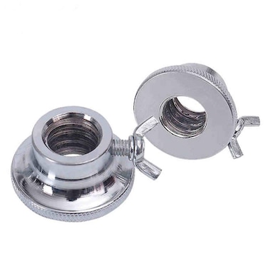 LIOOBO Pack of 2 Hex Nut Durable Replacement Threaded 2.5cm Double Lock Casting Iron Screw Cap for Dumbell Weight Lifting Barbell