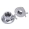 LIOOBO Pack of 2 Hex Nut Durable Replacement Threaded 2.5cm Double Lock Casting Iron Screw Cap for Dumbell Weight Lifting Barbell
