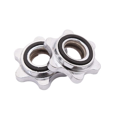 LIOOBO Dumbell Clamps Barbell Spinlock Collar Screw Clamps Hex Nut Replacement Screw for Dumbell Barbell Weight Lifting 2 PCS (Silver)