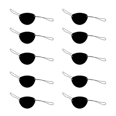 Exceart Pirate Eye Mask 14pcs Pirate Eye Cover Single Eye Mask Blindfold Adult for Amblyopia Lazy Eye (Black Rope Felt Solid Color) Kids Single Eye Mask
