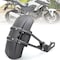 Qiilu Motorcycle Rear Mudguard, Rear Wheel Mudguard Splash Guard, Rear Mudguard Bracket Black (for Convex Rear Flat Fork 12-18inch tire)