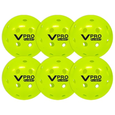 Vulcan   VPRO Flight Outdoor Pickleball   Official Ball of The PPA Tour &amp; MLP   Hi-Vis Yellow   6 Pack