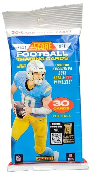 2024 Panini Score Football NFL Trading Card Jumbo Pack (Gold &amp; Red Parallels)