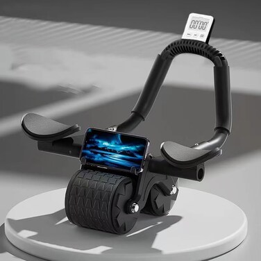 2023 Ab Roller Wheel with Knee Mat &amp; Timer - Automatic Rebound Abdominal Roller with Elbow Support - Abs Workout Equipment for Women and Men