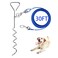Dog Tie Out Cable and Anti Rust Spiral Stake , 30ft Outside Leash&amp;Chain for Camping and Yard, 16'' Heavy Duty for Medium-Large Dogs Up to 125 lbs (30FT, Blue)