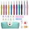 Buylorco Crochet Hooks 11 Size Crochet Hook Set with Soft Handle and Case Crochet Needle Kit for Beginners Knitting Needle Kit Yarn Crochet Kit 2mm(B) to 8mm(L)