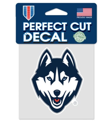 WinCraft NCAA University of Connecticut UConn Huskies 4" x 4" inch Outdoor Color Decal