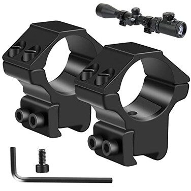 LONSEL 1'' Dovetail Scope Rings, 2Pcs High Profile &amp; 2Pcs Medium Profile 1 Inch Scope Mount Rings for 11mm Dovetail Rails (Medium Profile - 2 Pack)