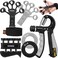 Grip Strength Trainer Kit 6 Pack with Finger Exerciser, Hand Grip Strengthener, Hand Extension Exerciser and Forearm Workout Ring for Muscle Building and Injury Recover