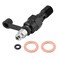 Banjo Bolt Bleed Screw, M10x1.0mm Motorcycle Brake Master Cylinder Caliper Bleed Screw Nipple Banjo Bolt + Dust Universal For/Suzuki// (Black)